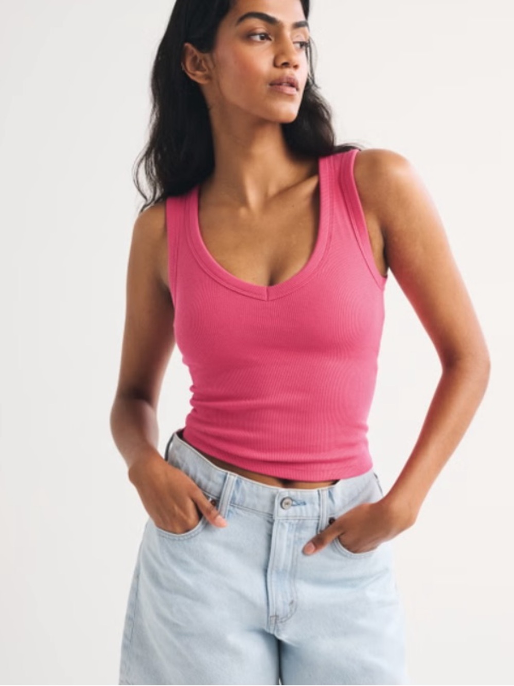 Abercrombie Bra-Free Rib Neck - size small - NWT